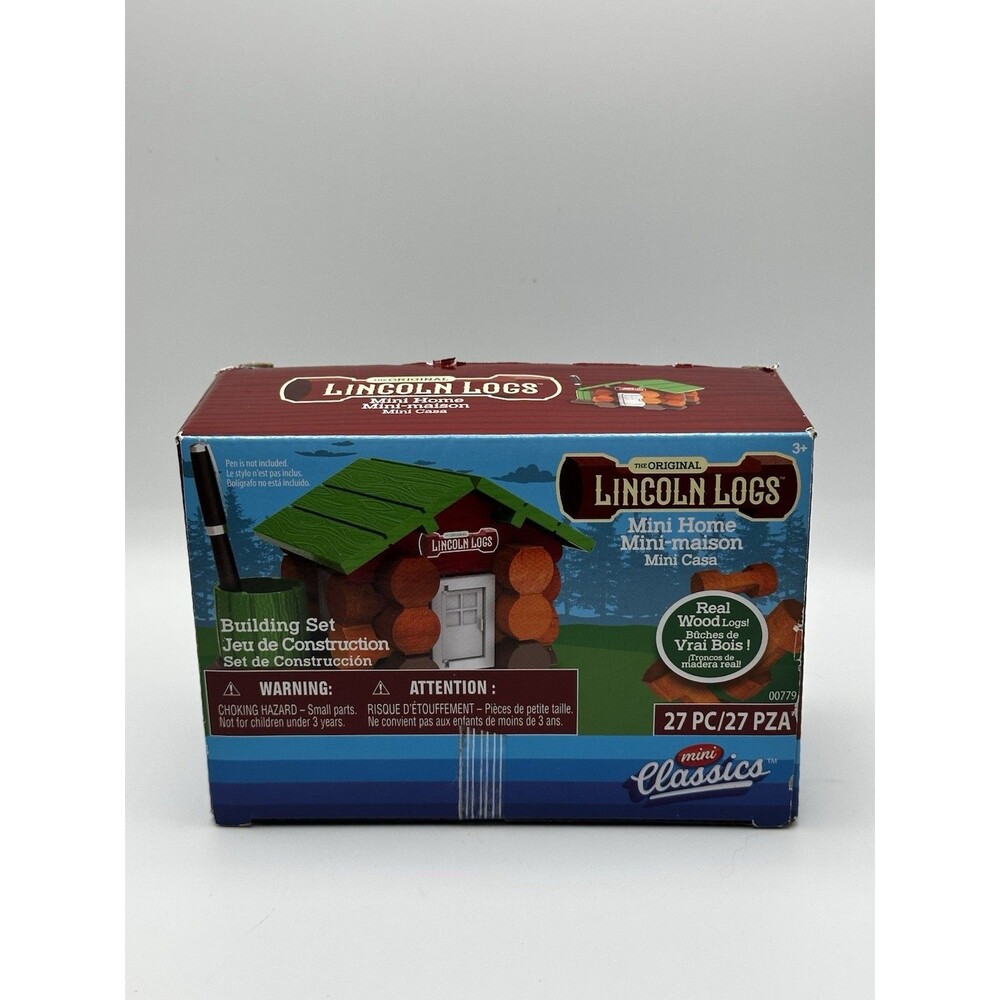 Lincoln Logs Mini Classics Mini Home Building Set 00779 - 25 Pieces INCOMPLETE